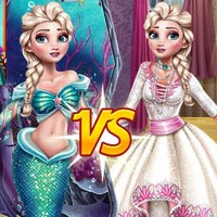 Elsa Mermaid Vs Princess Game